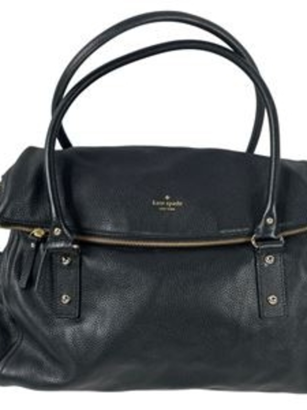 Kate Spade Boerum Place Leslie Black Leather Travel Weekender Bag Like New